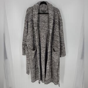 Barefoot Dreams Cozychic Grey White Speckle Robe Size 1